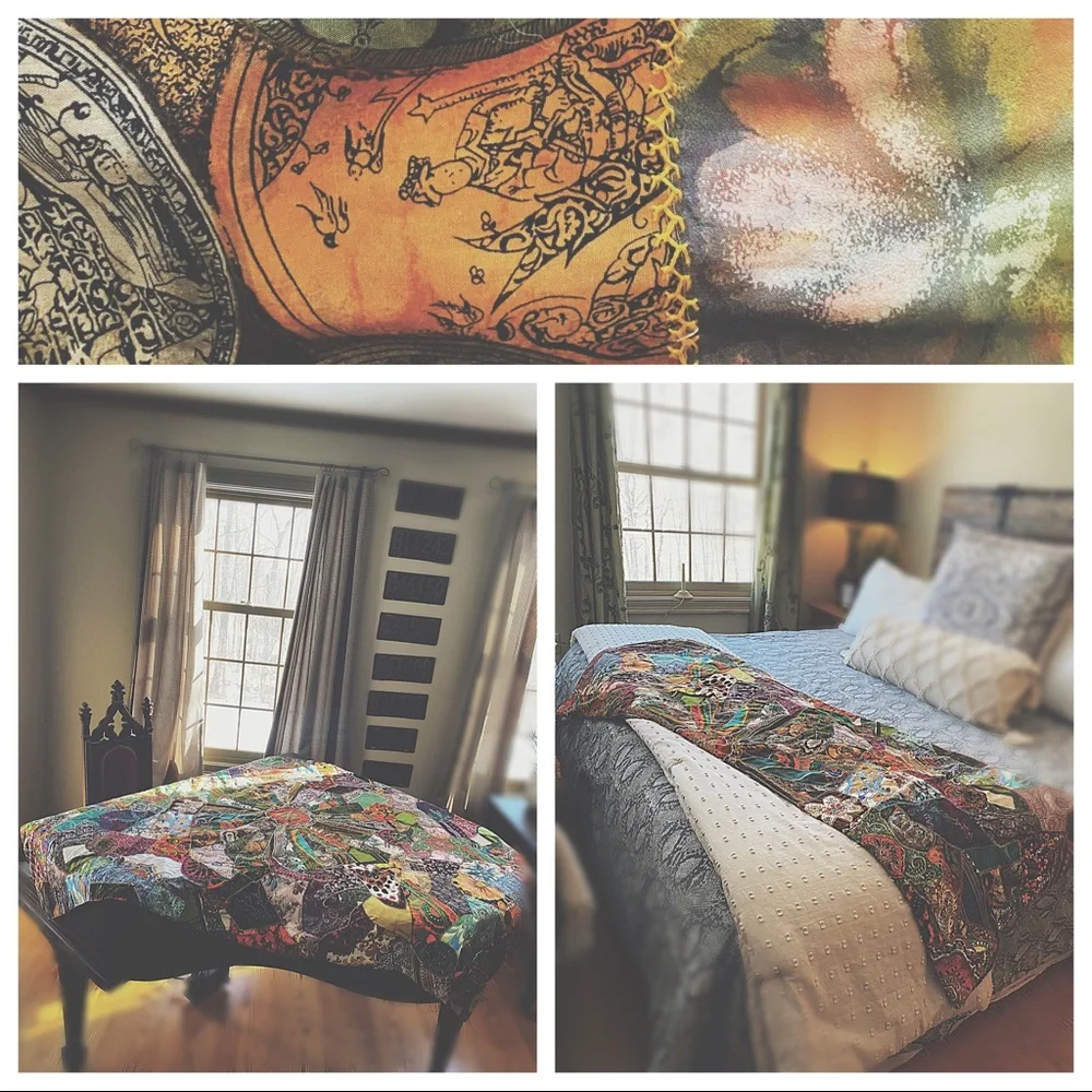 OOAK Family Heirloom Crazy Quilt - Handmade by Grandma Ella Anderson